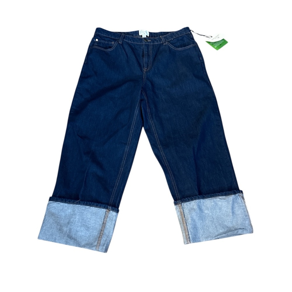 Kate Spade Target High Rise Wide Leg Dark Blue Jeans Size 14